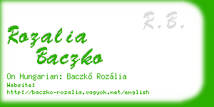 rozalia baczko business card